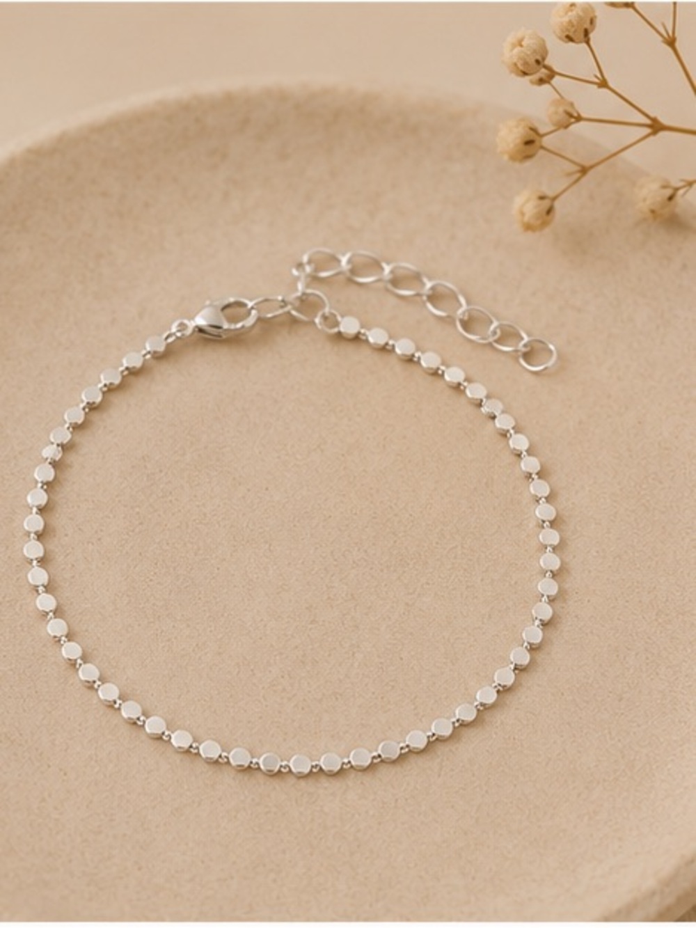 ✨$15 each or 3 for $30 
Minimal Silver Chain Bracelet 🤍 💦Waterproof💦